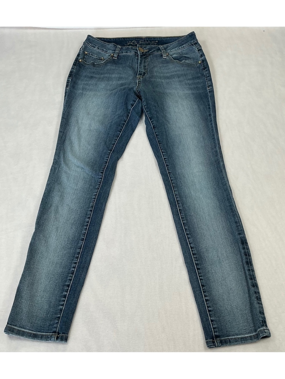 JAG Women's Mid Rise Skinny Jeans Size 8/29 Medium Wash Blue Denim
